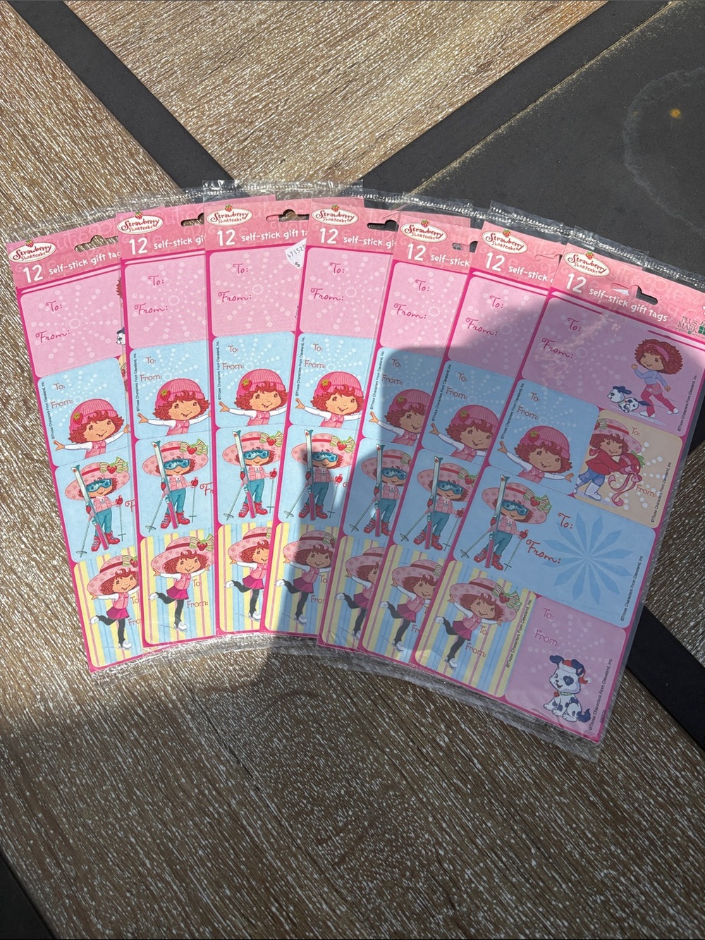 Strawberry Shortcake Self-Stick Gift Tags - set of 7